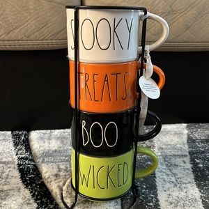 Brand New Rae Dunn Stacked Coffee Mug Set 💜 Halloween